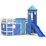  The Living Store Otroški pograd s stolpom moder 90x200 cm trdna borovina - Otroški Pograd, (21448820) | Shoptok.si