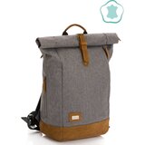 Fillikid torba/ruksak za pelene Rolltop Berlin, crna melange | shoptok.hr