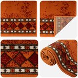  Trkački tepih FLORNES Tkani Narančasta Dijamanti 67 x 250 cm PP - Narančasti rombovi 67 x 250 cm | shoptok.hr