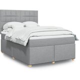 vidaXL Krevet box spring s madracem svjetlosiva 160x200 cm tkanina Cijene