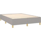 vidaXL Krevet s oprugama i madracem svjetlosivi 140x190 cm od tkanine | shoptok.hr