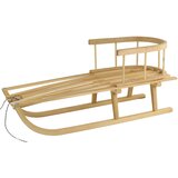 Lean_Toys Otroške lesene sani z naslonjalom in vrvico | Shoptok.si
