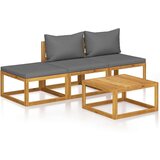  3057627 4 Piece Garden Lounge Set with Cushion Solid Acacia Wood (311854+311862) | shoptok.hr