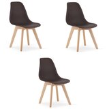  KITO stolica boja kave / prirodne noge x 3 | shoptok.hr