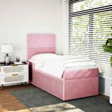 Box spring krevet s madracem ružičasti 90x190 cm baršunasti | shoptok.hr