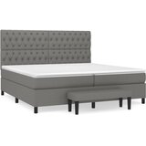  s oprugama i madracem tamnosivi 200 x 200 cm od tkanine | shoptok.hr