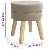  Okrugli tabure tamnosivi baršunasti | shoptok.hr