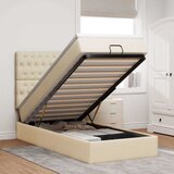  Otomanski krevet s madracem krem 100x200 cm tkanine | shoptok.hr