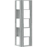 vidaXL Kotna knjižna omara 5-nadstropna siva sonoma 50x50x179 cm | Shoptok.si