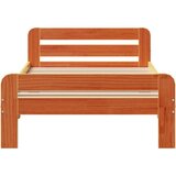  Posteljni okvir brez vzmetnice voščeno rjav 75x190 cm borovina, (21527918) | Shoptok.si