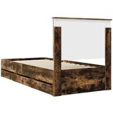  Okvir za krevet s ladicama Dimljeni hrast 90 x 200 cm | shoptok.hr