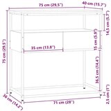  Konzolni stol boja hrasta sonome 75x40x75 cm konstruirano drvo | shoptok.hr