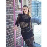 Koton Lace Midi Skirt Sheer Tulle Lined Normal Waist | Shoptok.si