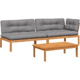  3-dijelni set vrtnih sofa od paleta s jastucima od drva bagrema | Eponuda.ba