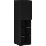 TV ormar S LED lampica 4 pcs Crni hrast Konstruirano drvo | shoptok.hr