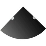  Kutne police s nosačima 2 kom staklene crne 35 x 35 cm | shoptok.hr