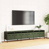 vidaXL TV ormarić maslinastozeleni 202x39x43,5 cm čelični | shoptok.hr