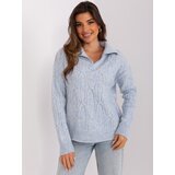 Wool Fashion Italia Sweater-AT-SW-2349-2.27-cyan | Shoptok.si