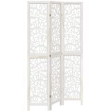  Sobna pregrada s 3 panela bijela od masivnog drva paulovnije 40 x 200 cm | Shoptok.si