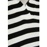 Trendyol Ecru Crop Striped Knitwear Sweater | Eponuda.ba