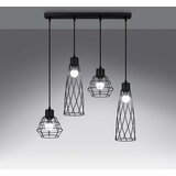  Sollux SL.1167 - Luster na sajli SUBA 4xE27/15W/230V crna | Eponuda.com