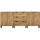  Komoda od 3 komada smeđa 60x33x75 cm Puno drvo Mango Slike