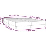 Box Spring krevet bez madraca tamno sivi 140x210 cm samt | shoptok.hr