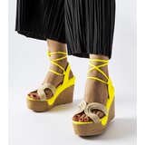 Gemre Yellow wedge espadrilles Berta | Shoptok.si