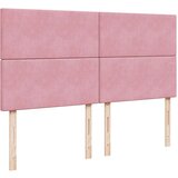 vidaXL Otomanski posteljni okvir z vzmetnicami roza 180x200cm žamet | Shoptok.si