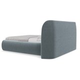 Makamii Svijetlo plavi tapecirani bračni krevet s prostorom za odlaganje s podnicom 140x200 cm Hauke – | shoptok.hr
