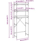  Polica za perilicu rublja s policom Crni 0ak 67 x 25 x 163 cm | shoptok.hr