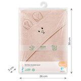 BabyOno Ručnik bambus 100x100 cm, with ears, prljavo roza | shoptok.hr