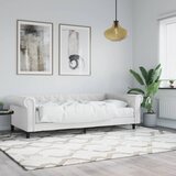  Dnevni krevet s madracem bijeli 90 x 200 cm od umjetne kože | shoptok.hr