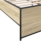  Okvir za krevet boja hrasta 100x200cm konstruirano drvo i metal | shoptok.hr