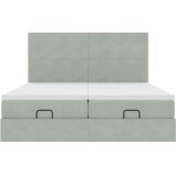 vidaXL Okvir kreveta s madracima svijetlosivi 160x200cm baršunasti | shoptok.hr