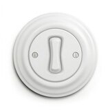  Reblig - Retro dugme sa ramom, snežno bele boje | Eponuda.com