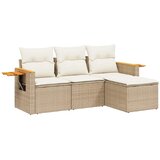  4-dijelni set vrtnih sofa s jastucima bež od poliratana | shoptok.hr