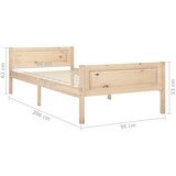  Okvir za krevet od masivne borovine 90 x 200 cm | shoptok.hr