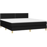  box spring s madracem LED crni 160x200 cm od tkanine | shoptok.hr