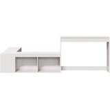 vidaXL Noćni ormarić sa stolom bijeli 222x107x75 cm masivna borovina | shoptok.hr