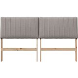 vidaXL Tapecirano vzglavje Taupe 150 cm Masivno borovo les | Shoptok.si