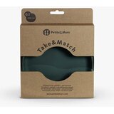 Petite&Mars Silikonski krožnik z vakuumskim priseskom 6 m+ Take&Match, Misty Green | Shoptok.si