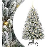 vidaXL Umjetno božićno drvce Zelena i bijela 120 cm PVC i metal | shoptok.hr