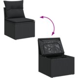 vidaXL 8-dijelni set vrtnih kauča s jastučićima crna poli ratan akacija | shoptok.hr