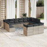  13-dijelni set vrtnih sofa poliratan s jastucima svijetlosivi | shoptok.hr