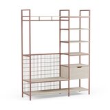 Marckeric Otvoreni željezni ormar boje terakote 140x179,5x40 cm Amara – Cijene