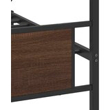 Metalni Kovinski posteljni okvir brez vzmetnice rjavi hrast 193x203 cm, (21829077) | Shoptok.si