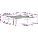  Za krevet od masivnog drva bijeli 140 x 190 cm | shoptok.hr