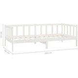  Dnevna postelja z vzmetnico 90x200 cm bela trdna borovina, (20644794) | Shoptok.si