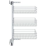  Izvlačna žičana košara s 3 razine srebrna 47x35x56 cm | shoptok.hr